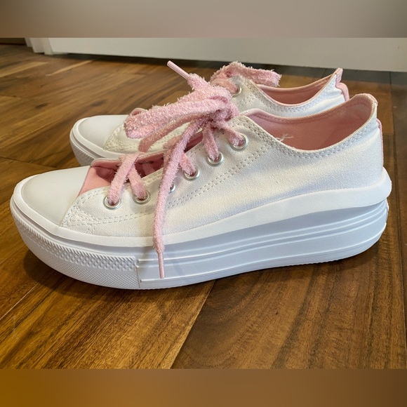 💗 🇰🇷 pink & white Converse All Star Move CX Platforms, from South Korea, 8.5 - Picture 4 of 11